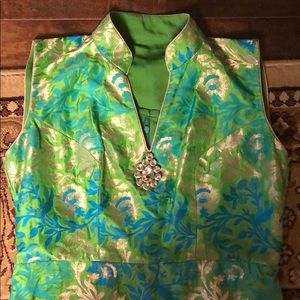 Green blue Indian Pakistani dress
